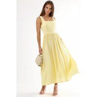 Midi-Kleid mit Karree-Ausschnitt
