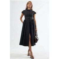 Elegantes Midikleid mit Gürtel