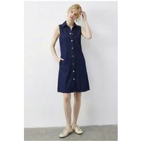 Ärmelloses Jeans-Hemdkleid