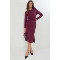 Modal-Strick-Midikleid mit Taillenbindung