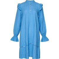 Baumwollkleid mit Rüschen und Spitze