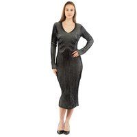 Konturiertes Strick-Midikleid