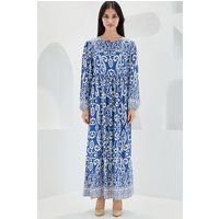Maxikleid mit ornamentalem Bohème-Print