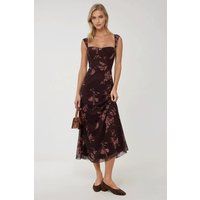 Elegantes florales Tüll-Maxikleid