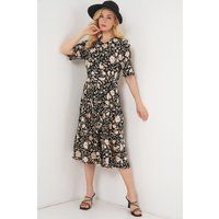 Hemdblusenkleid mit Blumenmuster