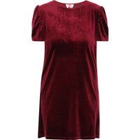Samt-Minikleid mit Puffärmeln