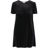 Kurzärmliges Samt-Minikleid mit Puffärmeln