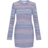 Rippstrick-Minikleid mit Ombré-Effekt