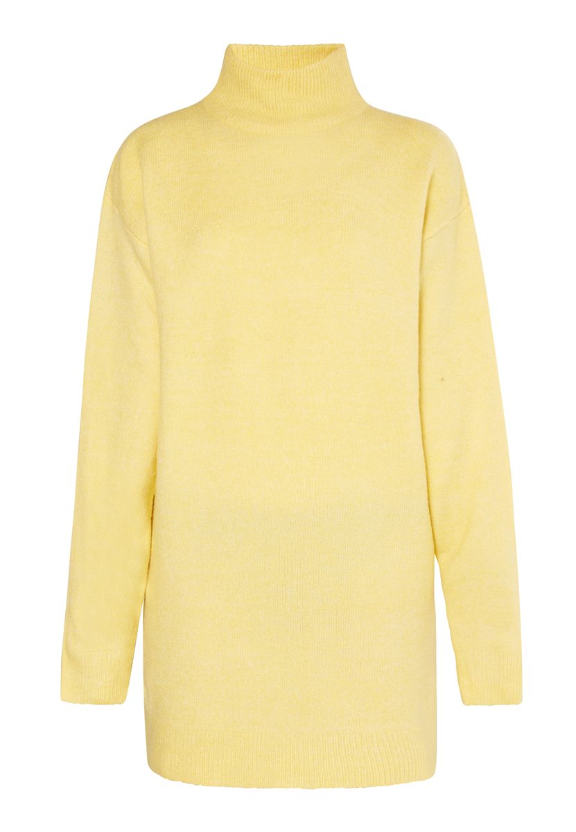Oversized Rollkragen Pullover Kleid