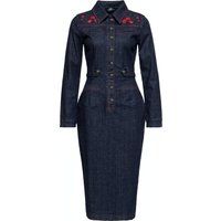 Western Bleistiftkleid mit Rosenstickerei