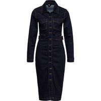 Denim Bleistiftkleid im Workwear-Stil