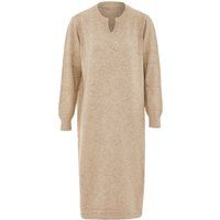 Strick-Midikleid mit Schlitz-Ausschnitt