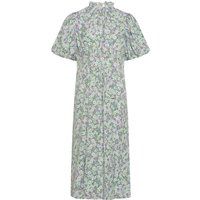 Florales Midikleid mit Stehkragen