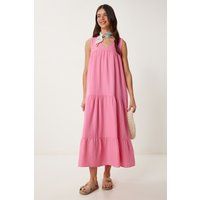 Luftiges Midikleid mit Stufen-Design