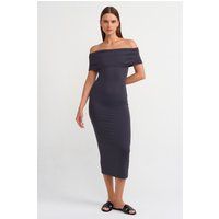 Schulterfreies Bodycon Midi-Kleid