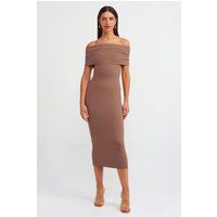Elegantes Schulterfreies Bodycon-Midikleid