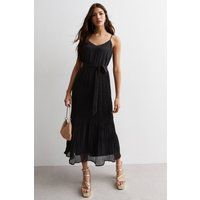 Elegantes Plissee-Cami-Midikleid