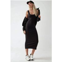 Soft Touch Midikleid mit U-Ausschnitt