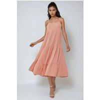 Gestuftes Midi-Kleid mit Textur