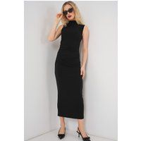 Elegantes ärmelloses Midikleid mit Raffung