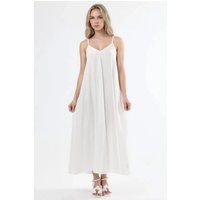 Fließendes Maxi-Trägerkleid mit V-Ausschnitt