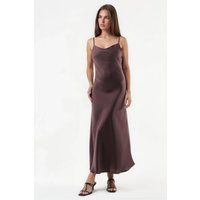Elegantes Satin-Midi-Slipkleid
