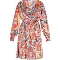 Wickelkleid mit Paisley-Muster