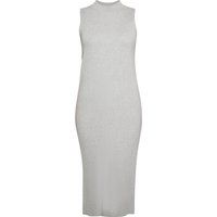 Ärmelloses Midi-Strickkleid mit Rippenmuster
