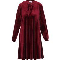 Samt-Midikleid mit Schluppe