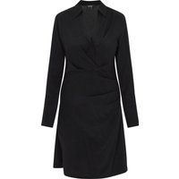 Elegantes drapiertes Hemdblusen-Minikleid