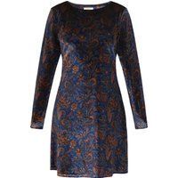 Boho Paisley Samtkleid in Mini-Länge