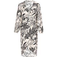 Midikleid mit Blumenmuster in Wickeloptik