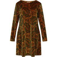 Samt-Minikleid mit Paisley-Muster