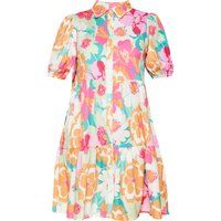 Gestuftes Minikleid mit Blumenmuster