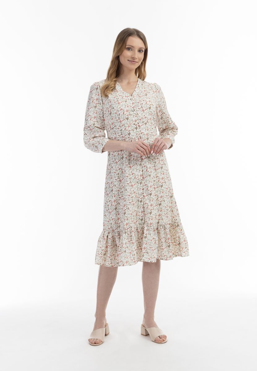 Romantisches Midikleid mit Blumenmuster