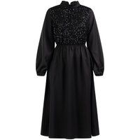Hochgeschlossenes Midikleid mit Pailletten