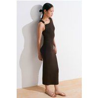 Figurbetontes Midi-Kleid mit Metall-Detail