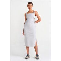 Ärmelloses Bodycon-Midikleid mit Ausschnitt