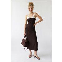 Bodycon-Midikleid mit Kontrast-Oberteil