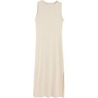 Ärmelloses Midi-Strickkleid aus Rippstoff