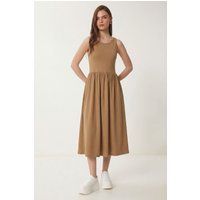 Ärmelloses Jersey-Midikleid