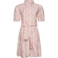 Florales Mini-Hemdblusenkleid mit Gürtel