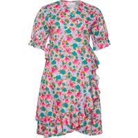 Florales Wickel-Minikleid mit Rüschen