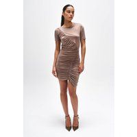 Drapiertes Mini-Kleid aus Cupro