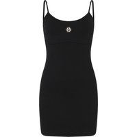 Mini-Kleid aus Rippstrick mit Logo-Detail