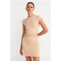 Körperbetontes Minikleid mit seitlicher Raffung