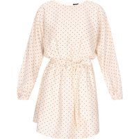 Gepunktetes Minikleid mit Gürtel