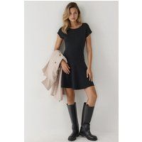 Elastisches Jersey-Minikleid in A-Linie
