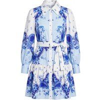 Hemdkleid mit Paisley-Muster und Volants