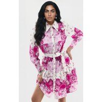 Gemustertes A-Linien-Minikleid mit Paisley